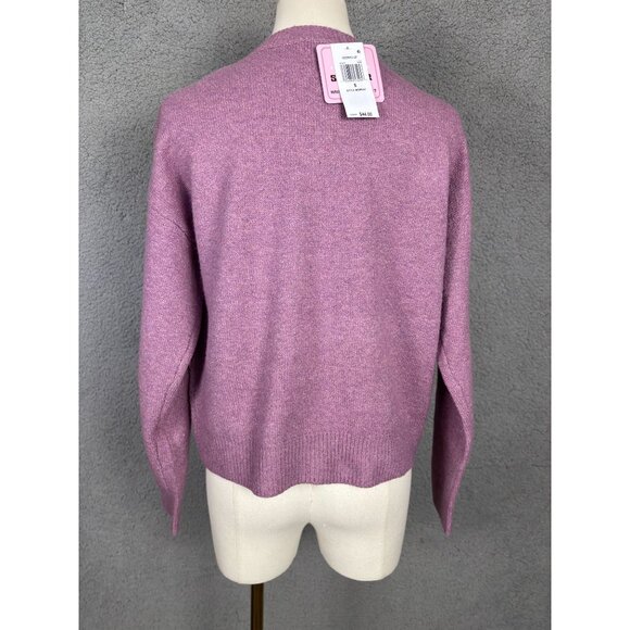 Hooked up by Iot Juniors' "It Girl" Paris Crewneck Sweater Purple Size Small NWT - Picture 5 of 8